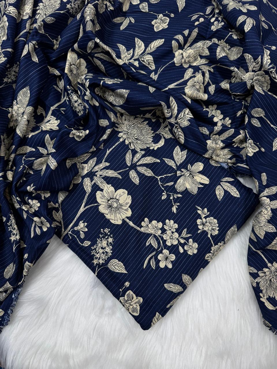 2Pc - Unstitched Printed Cambric Cotton