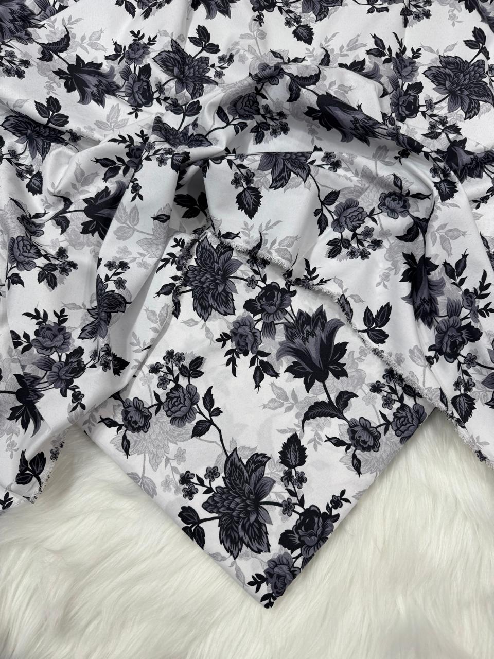 2Pc - Unstitched Printed Cambric Cotton