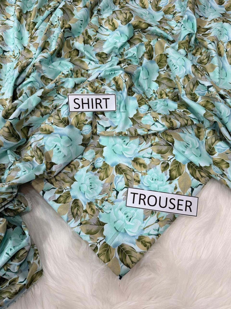 2Pc - Unstitched Printed Cambric Cotton