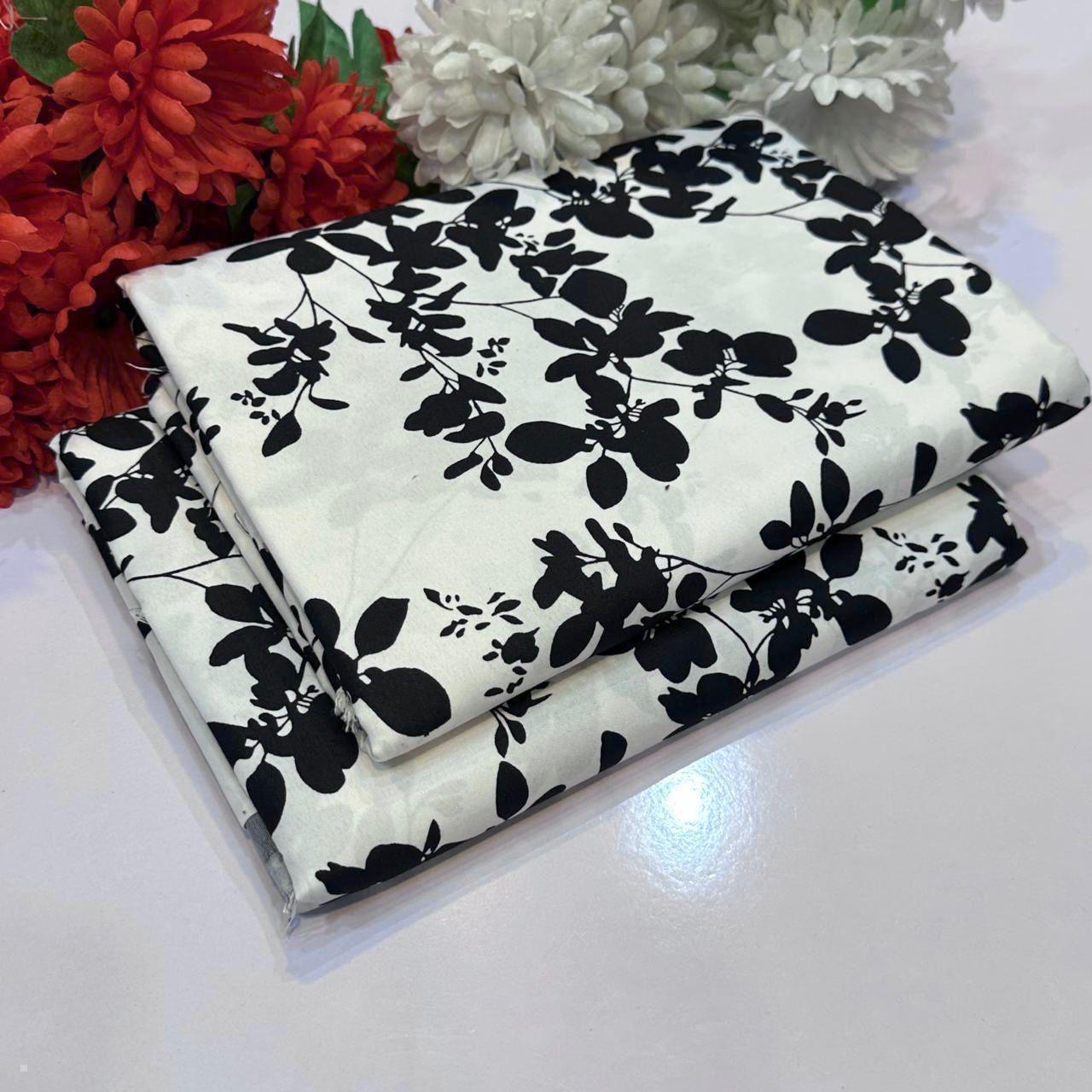 2Pc - Unstitched Printed Cotton