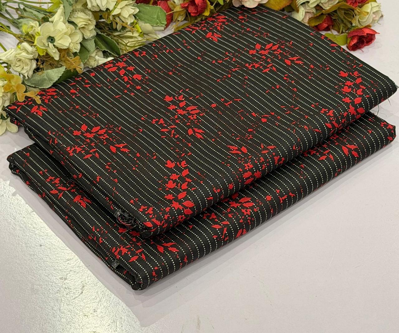 2Pc - Unstitched Printed Cambric Cotton
