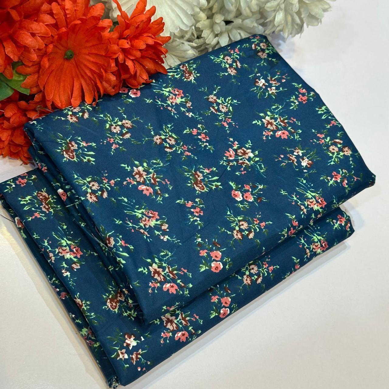 2Pc - Unstitched Printed Cotton