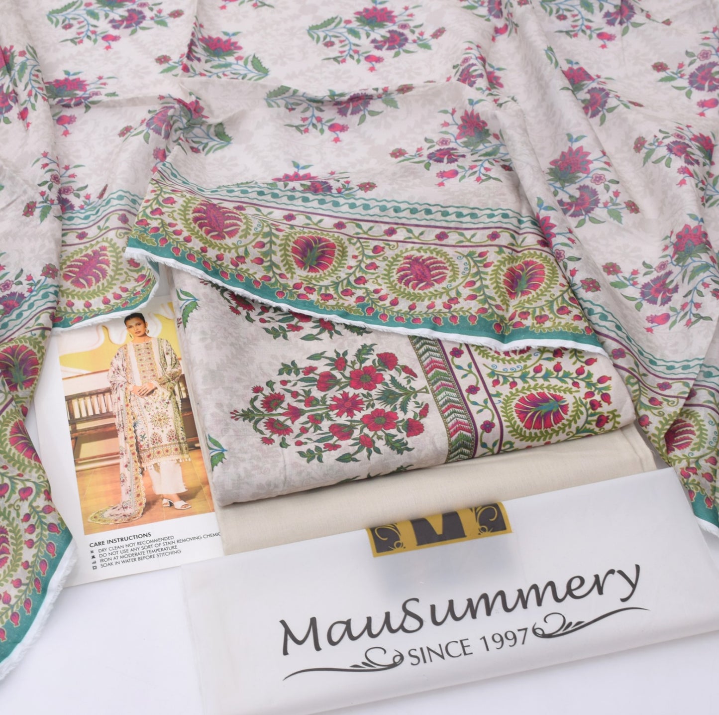 3Pc - Unstitched Printed Lawn