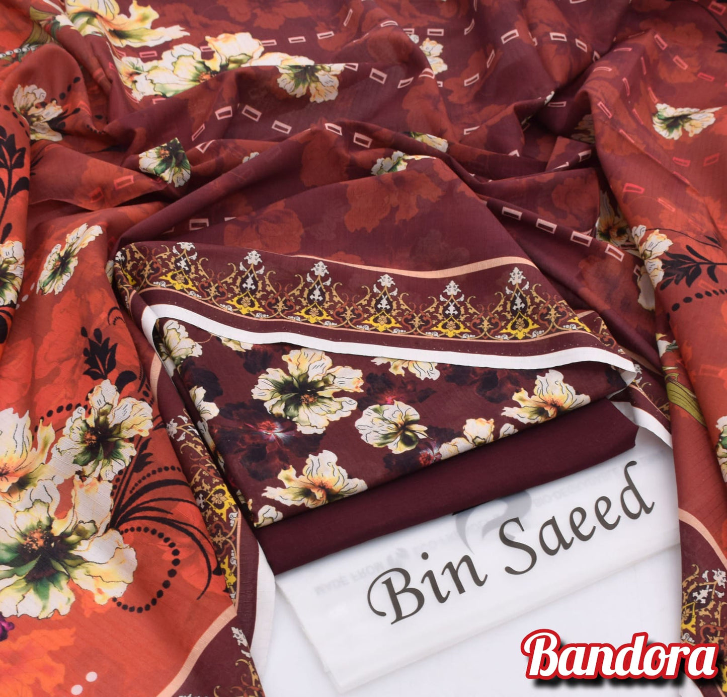 3Pc - Unstitched Printed Lawn