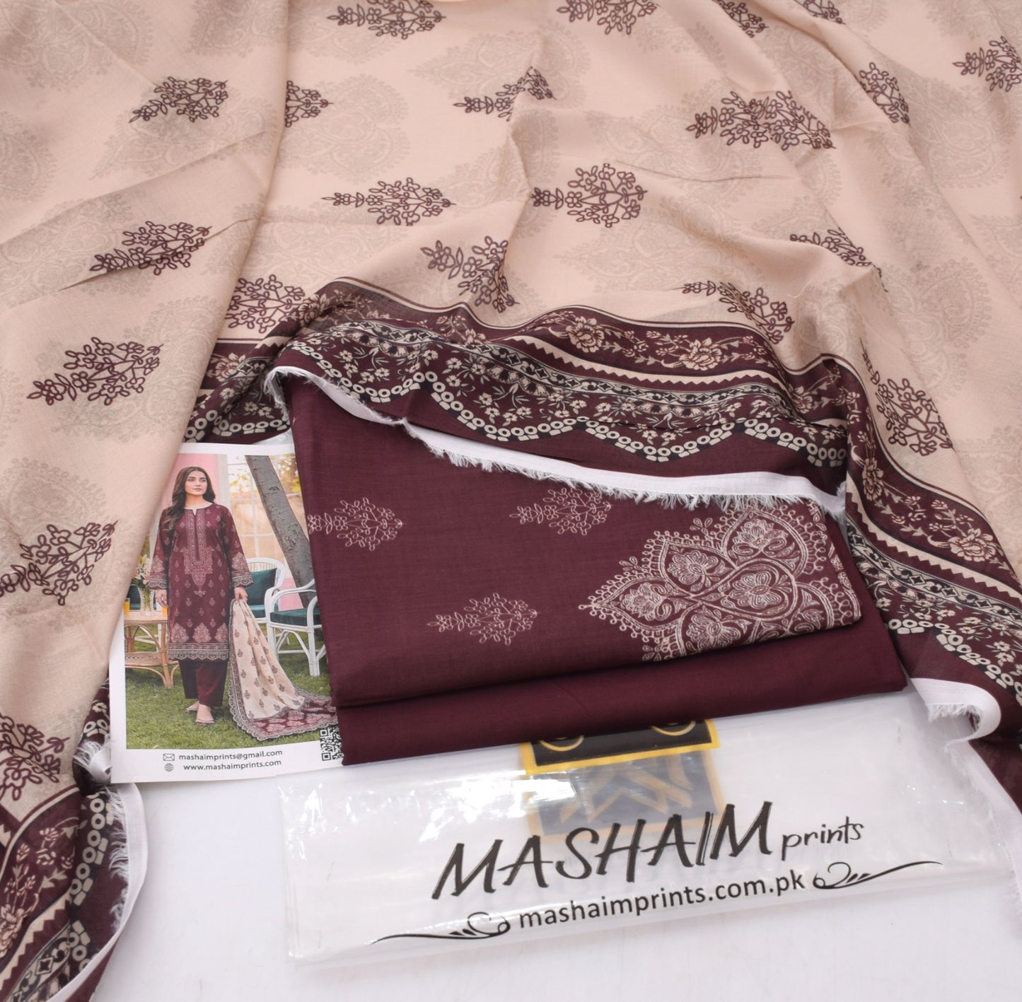 3Pc - Unstitched Printed Lawn