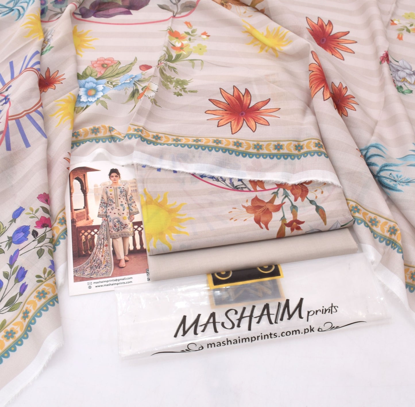 3Pc - Unstitched Printed Lawn