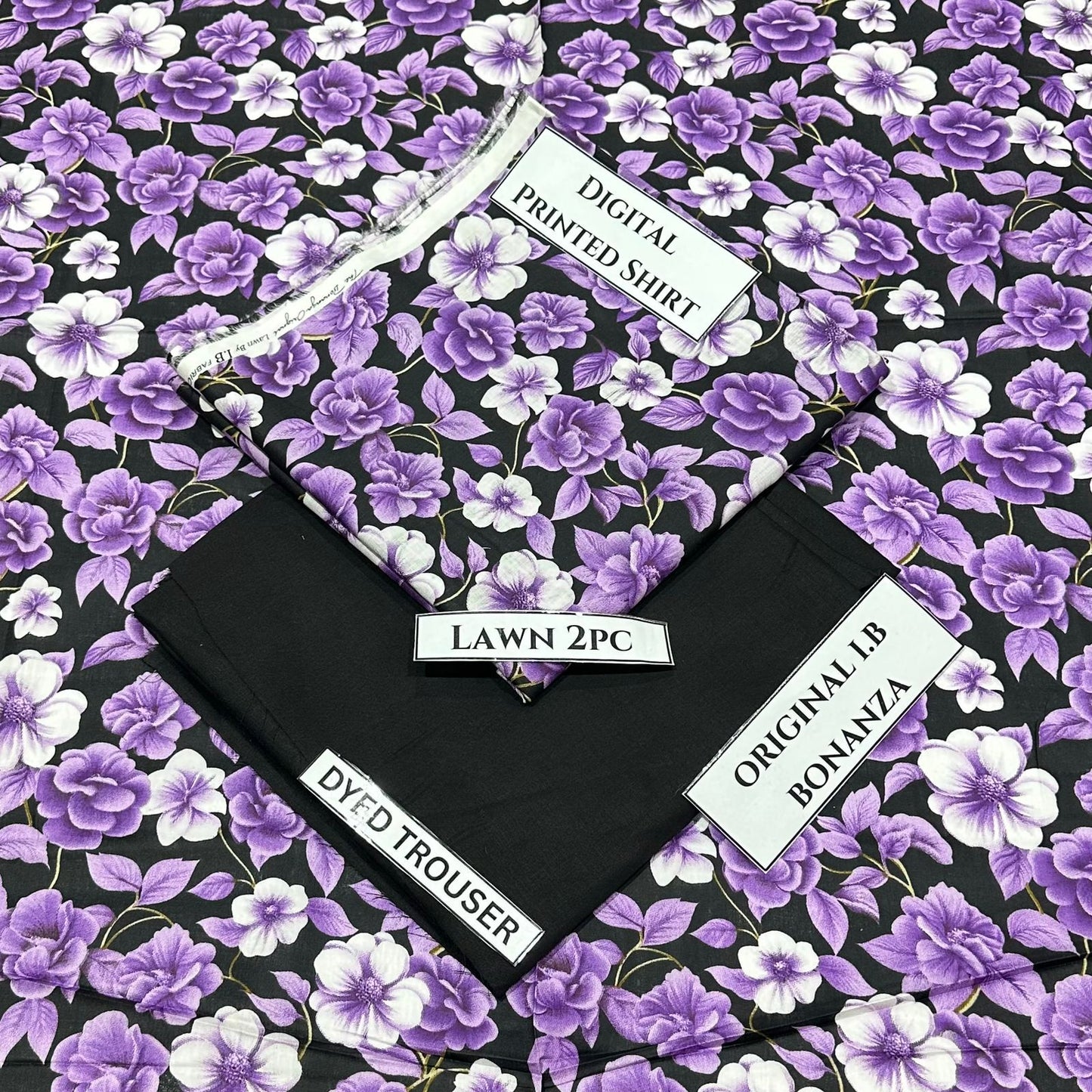 2Pc - Unstitched Printed Lawn