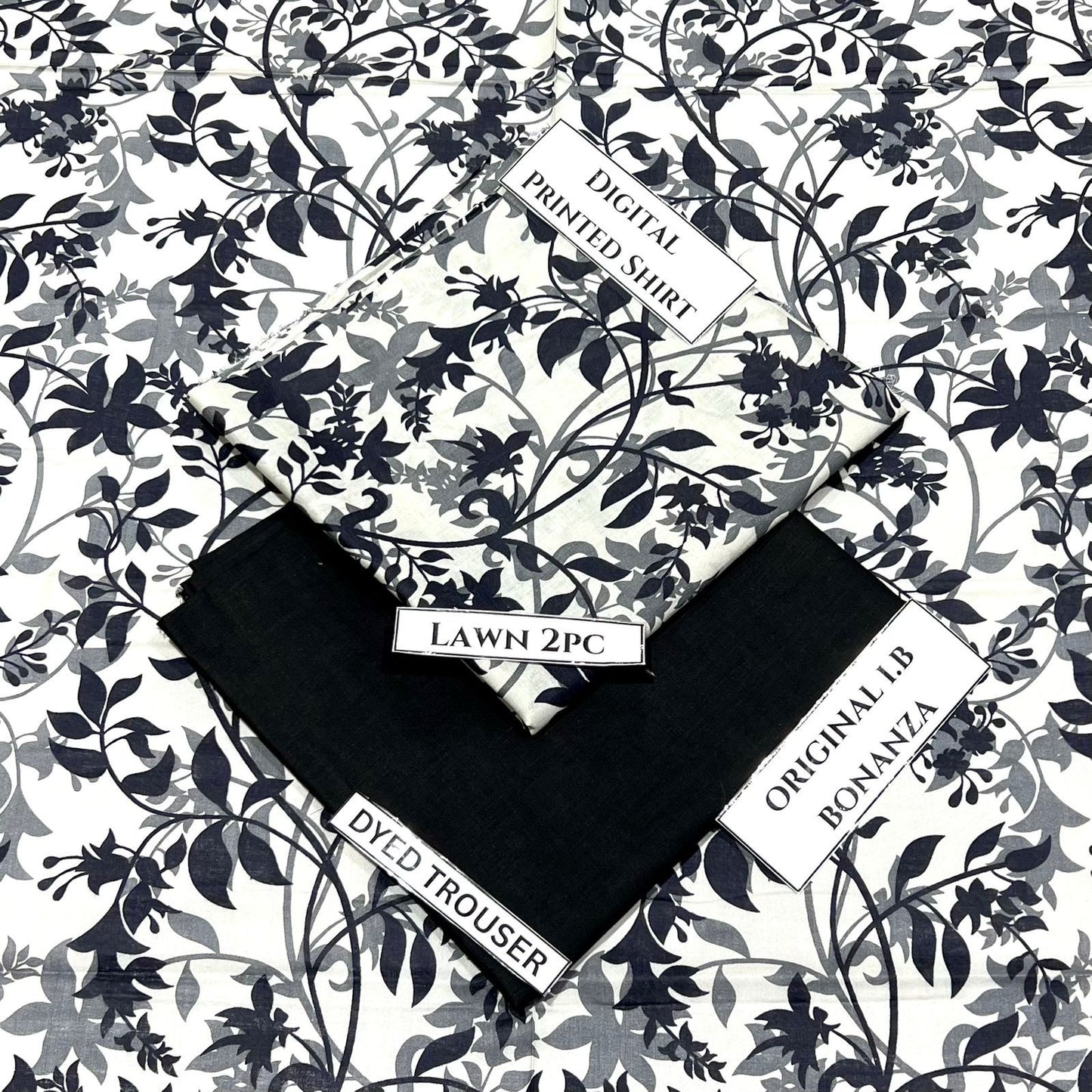 2Pc - Unstitched Printed Lawn