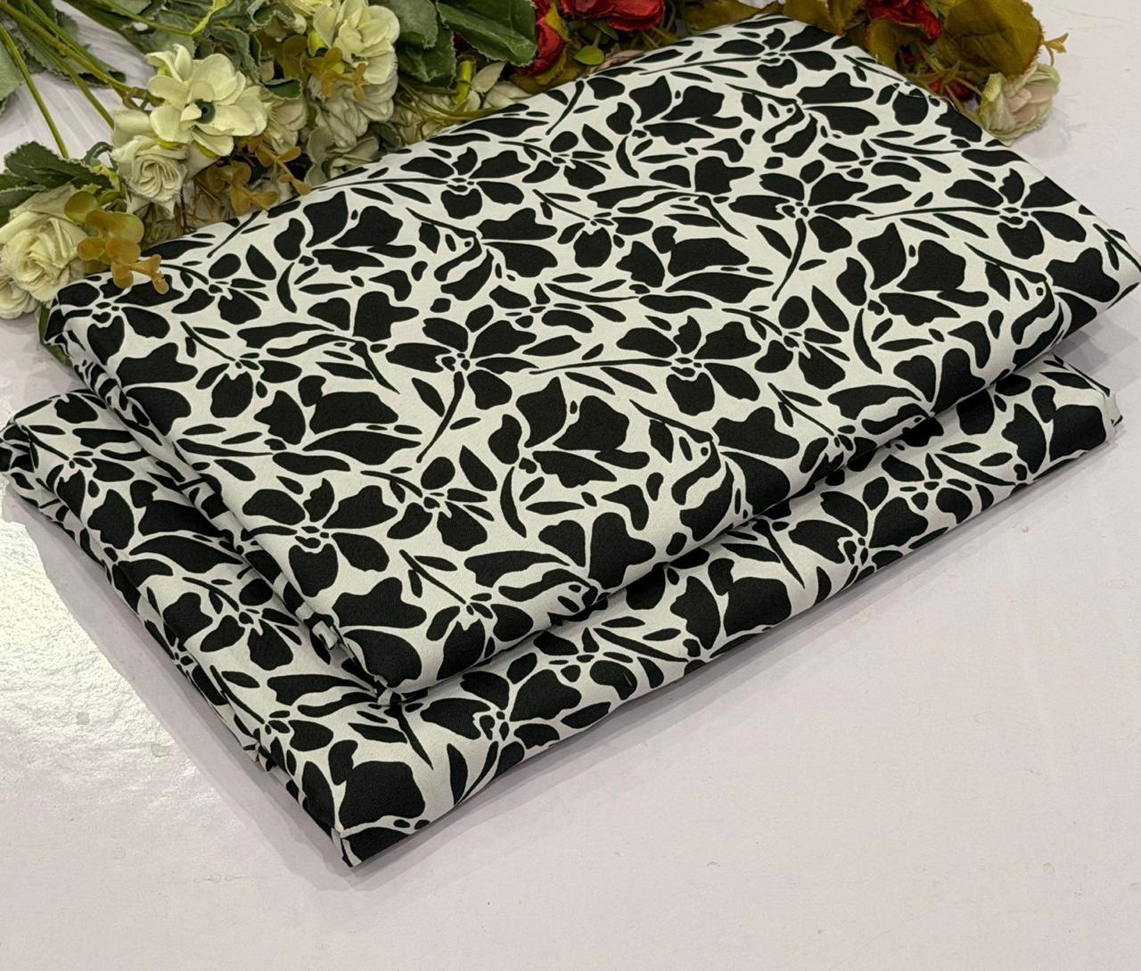 2Pc - Unstitched Printed Cambric Cotton
