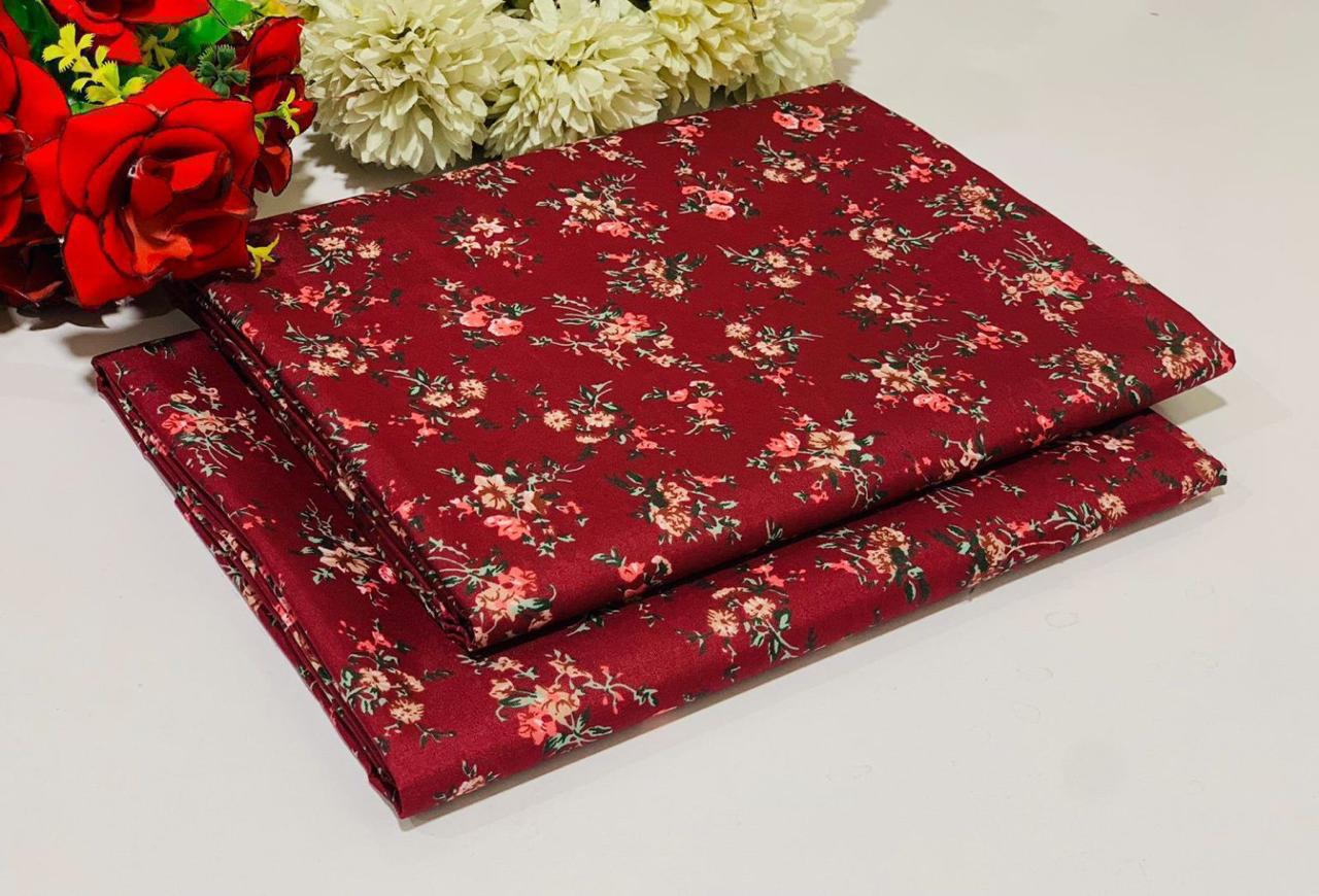 2Pc - Unstitched Printed Cambric Cotton