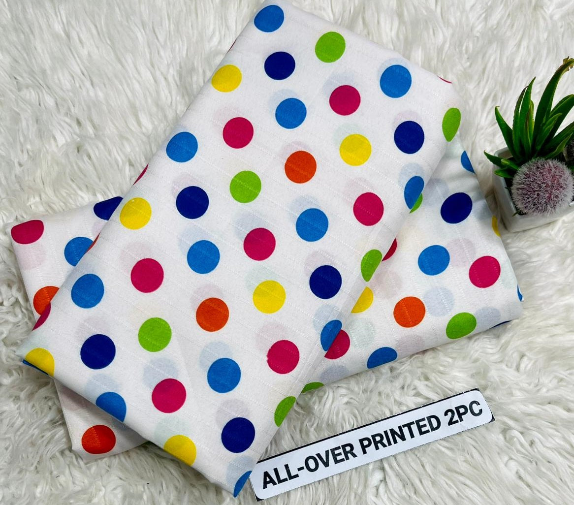 2Pc - Unstitched Printed Cambric Cotton