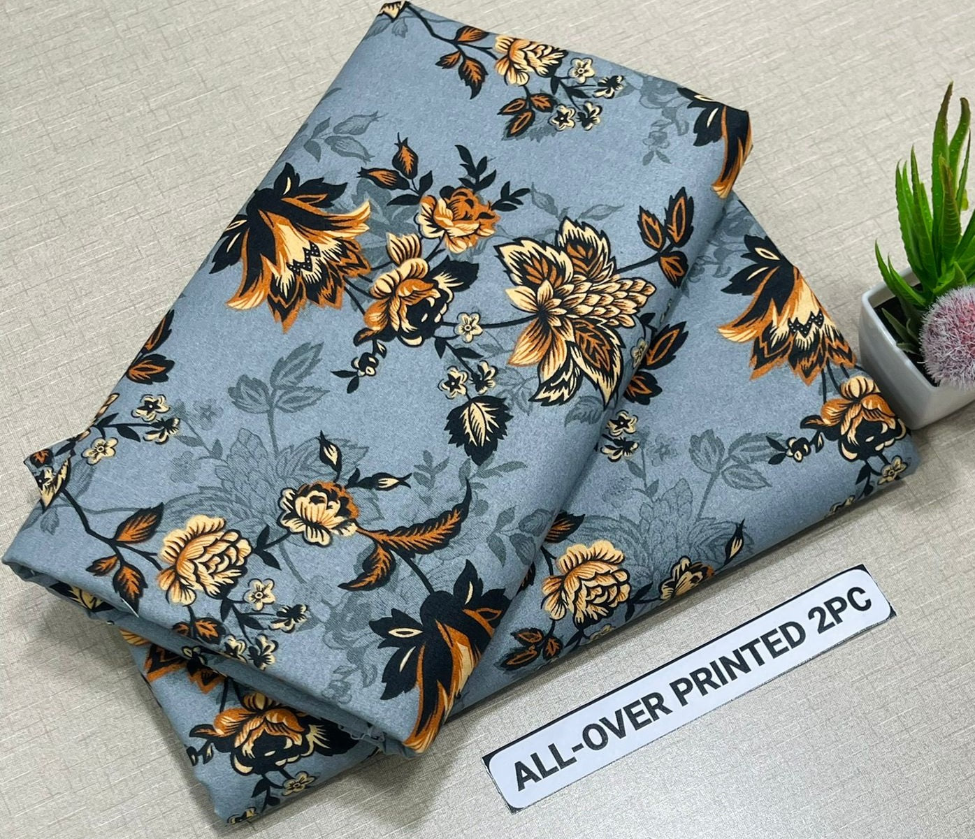 2Pc - Unstitched Printed Cotton