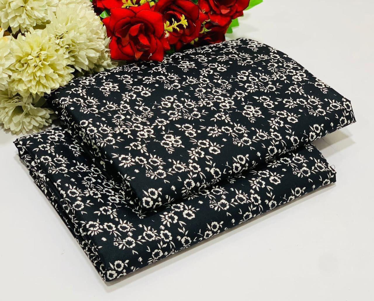 2Pc - Unstitched Printed Cambric Cotton