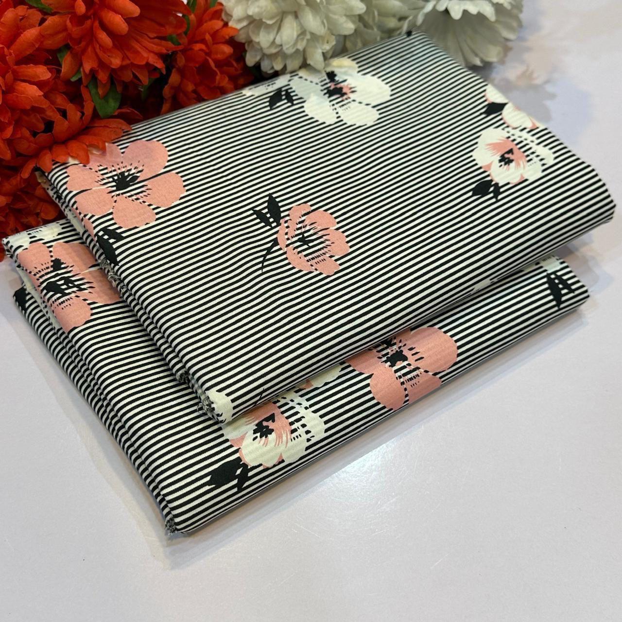 2Pc - Unstitched Printed Cotton