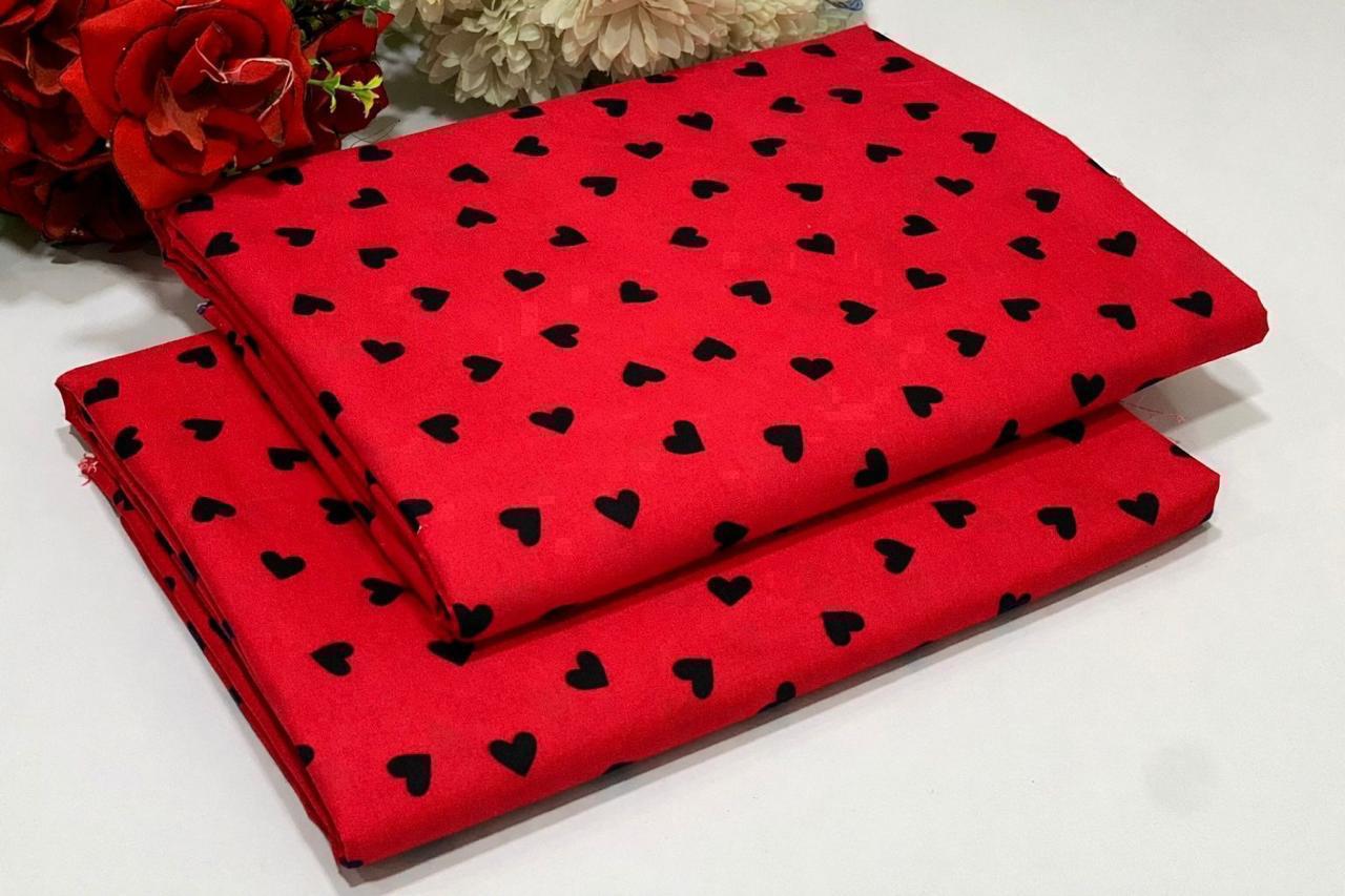 2Pc - Unstitched Printed Cambric Cotton
