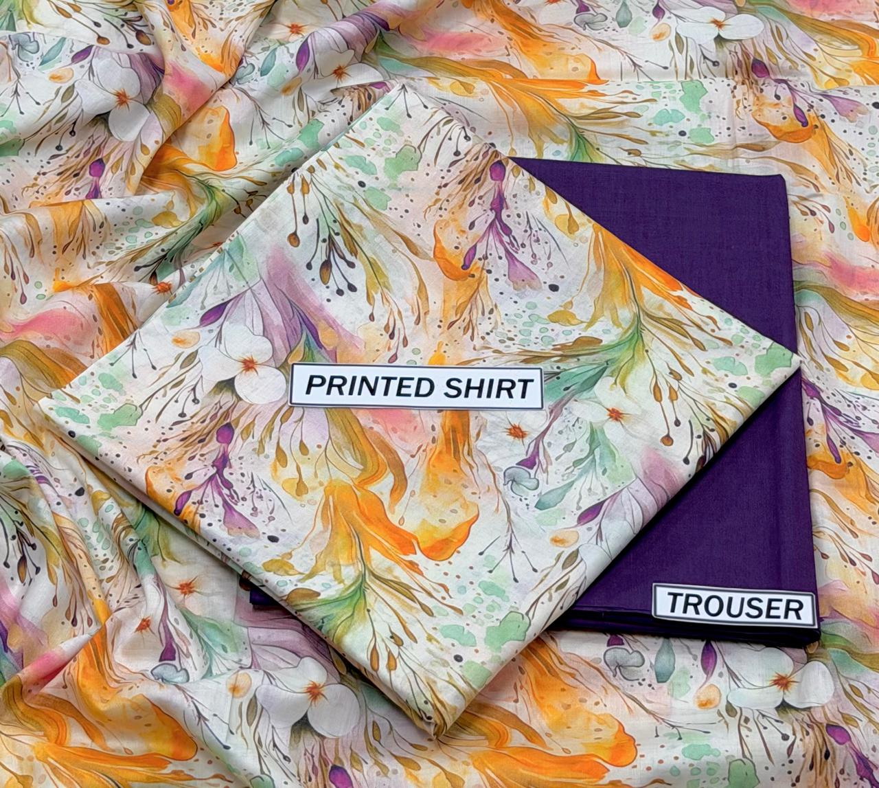 2Pc - Unstitched Printed Lawn