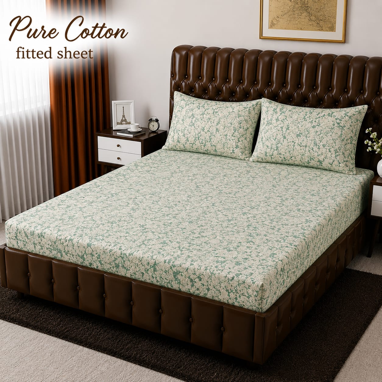 Premium cotton Fitted Bedsheet
