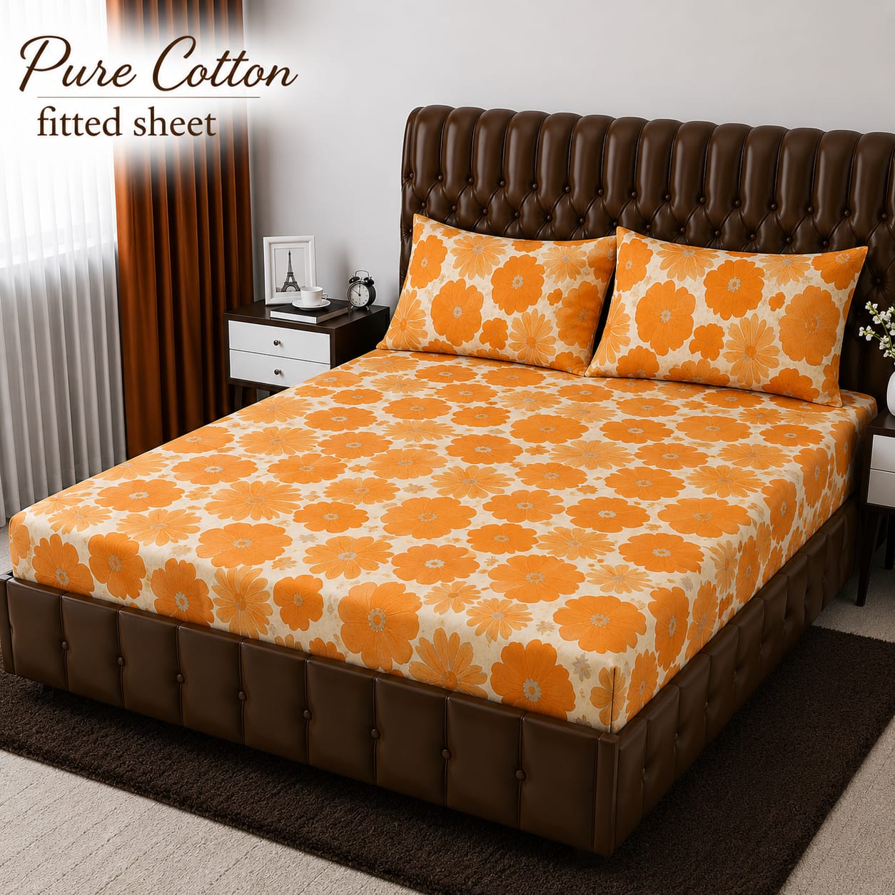 Premium cotton Fitted Bedsheet