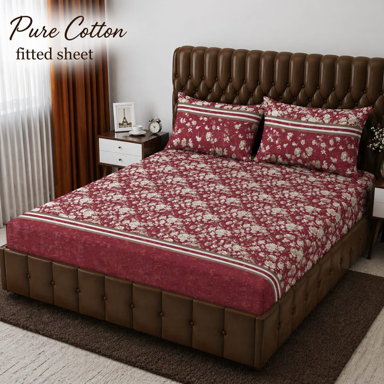 Premium cotton Fitted Bedsheet