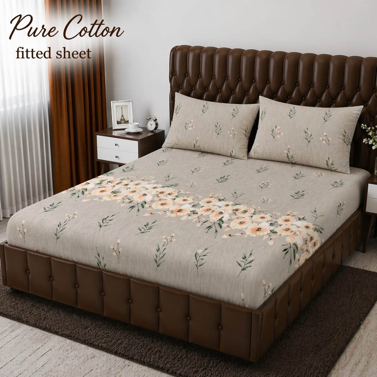 Premium cotton Fitted Bedsheet