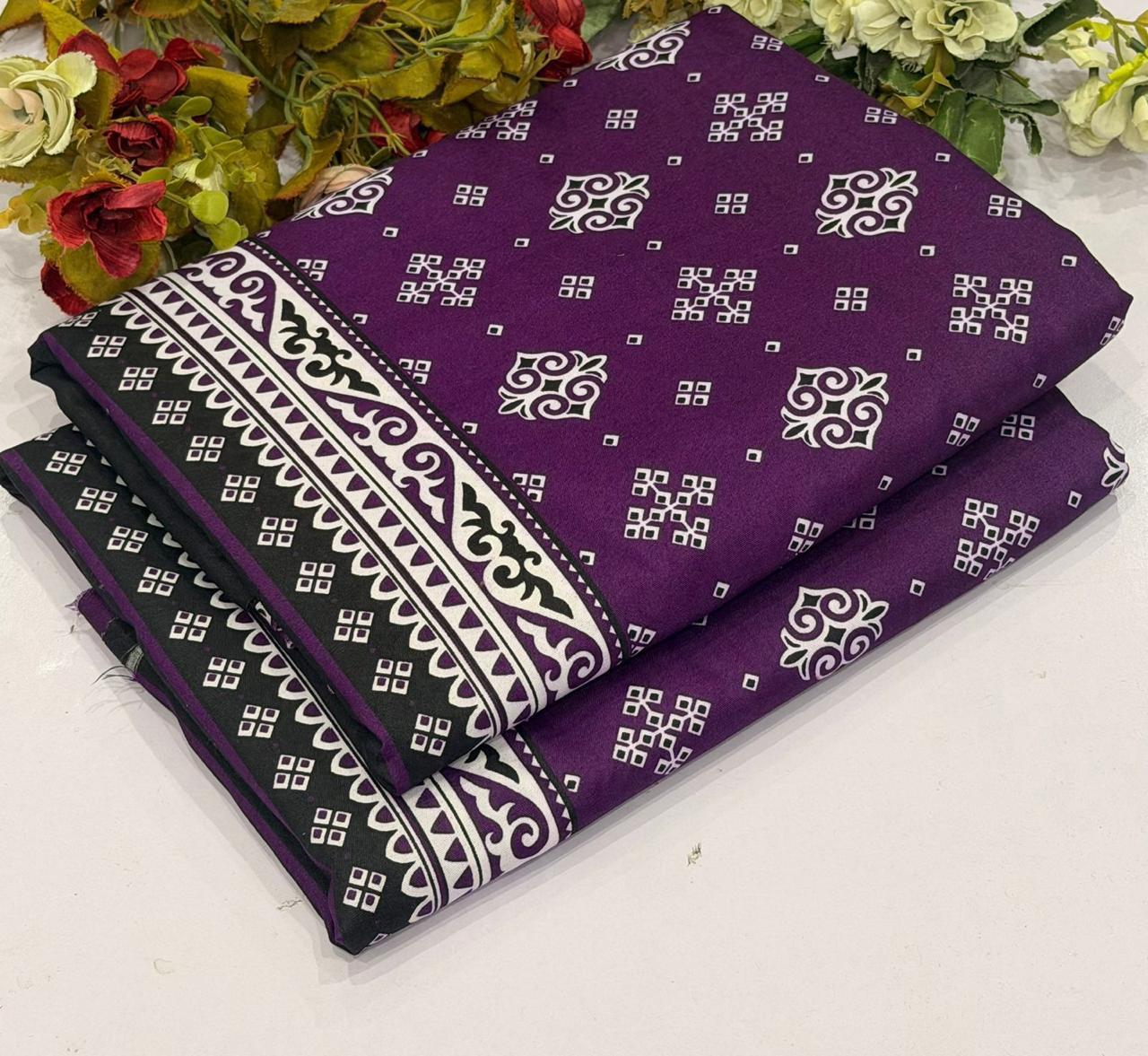 2Pc - Unstitched Printed Cotton