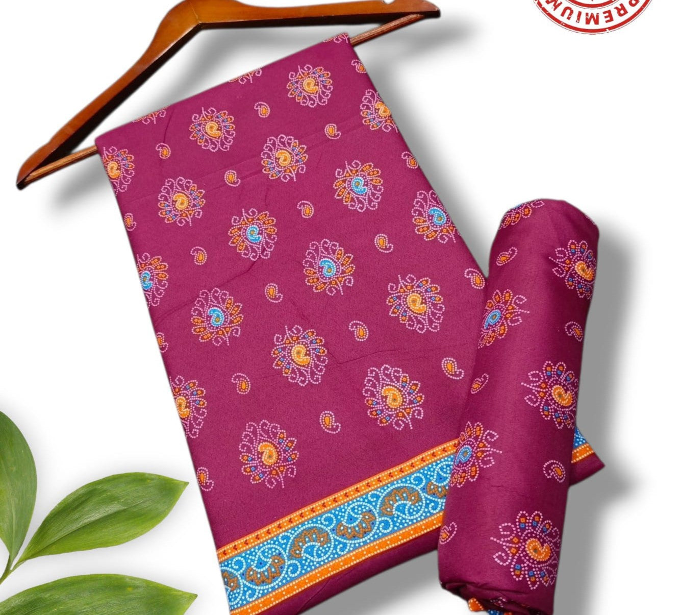 2Pc - Unstitched Printed Cotton