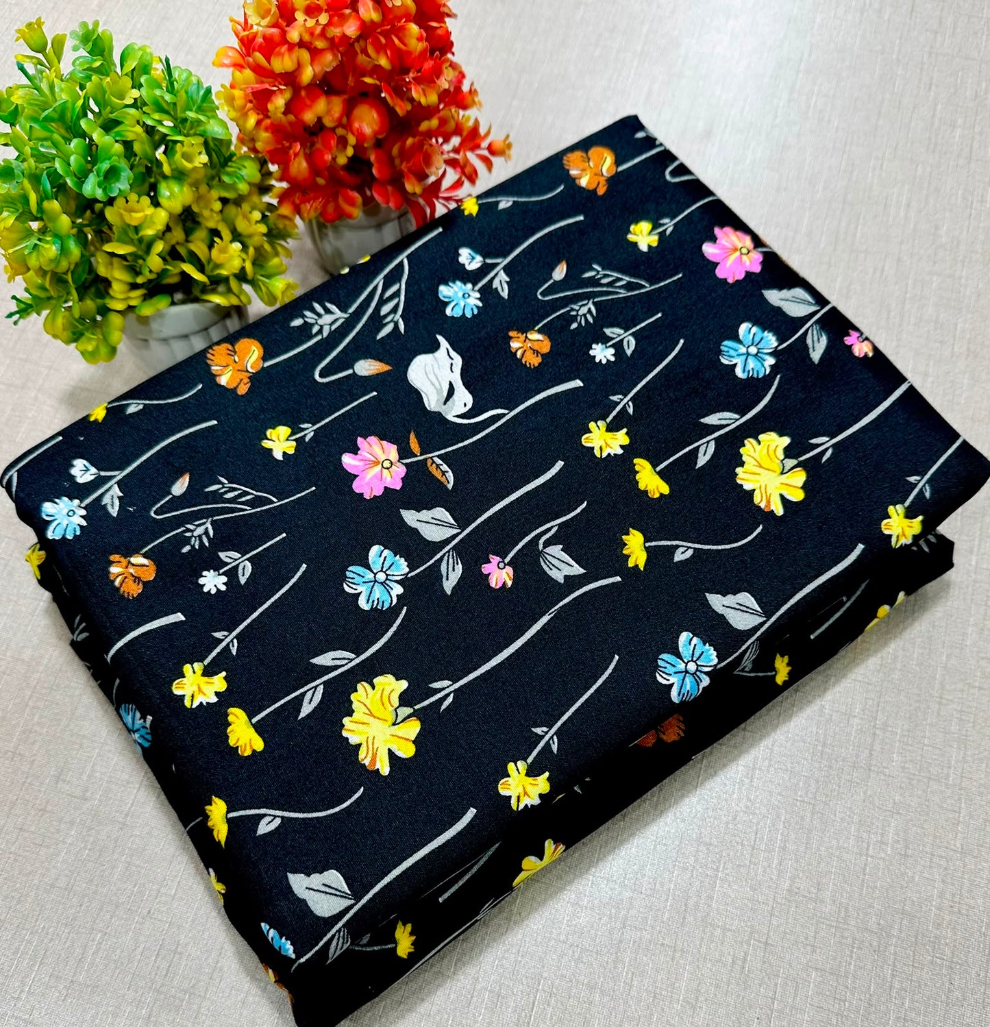 2Pc - Unstitched Printed Cotton