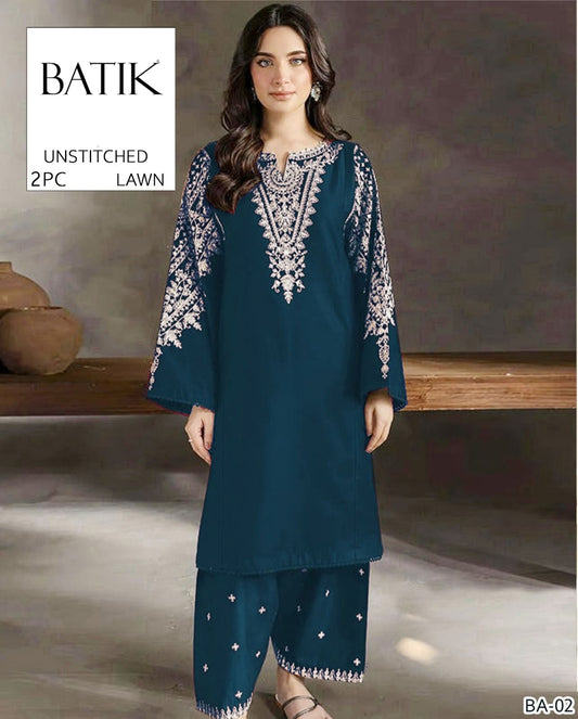 2Pc - Unstitched EMB Lawn
