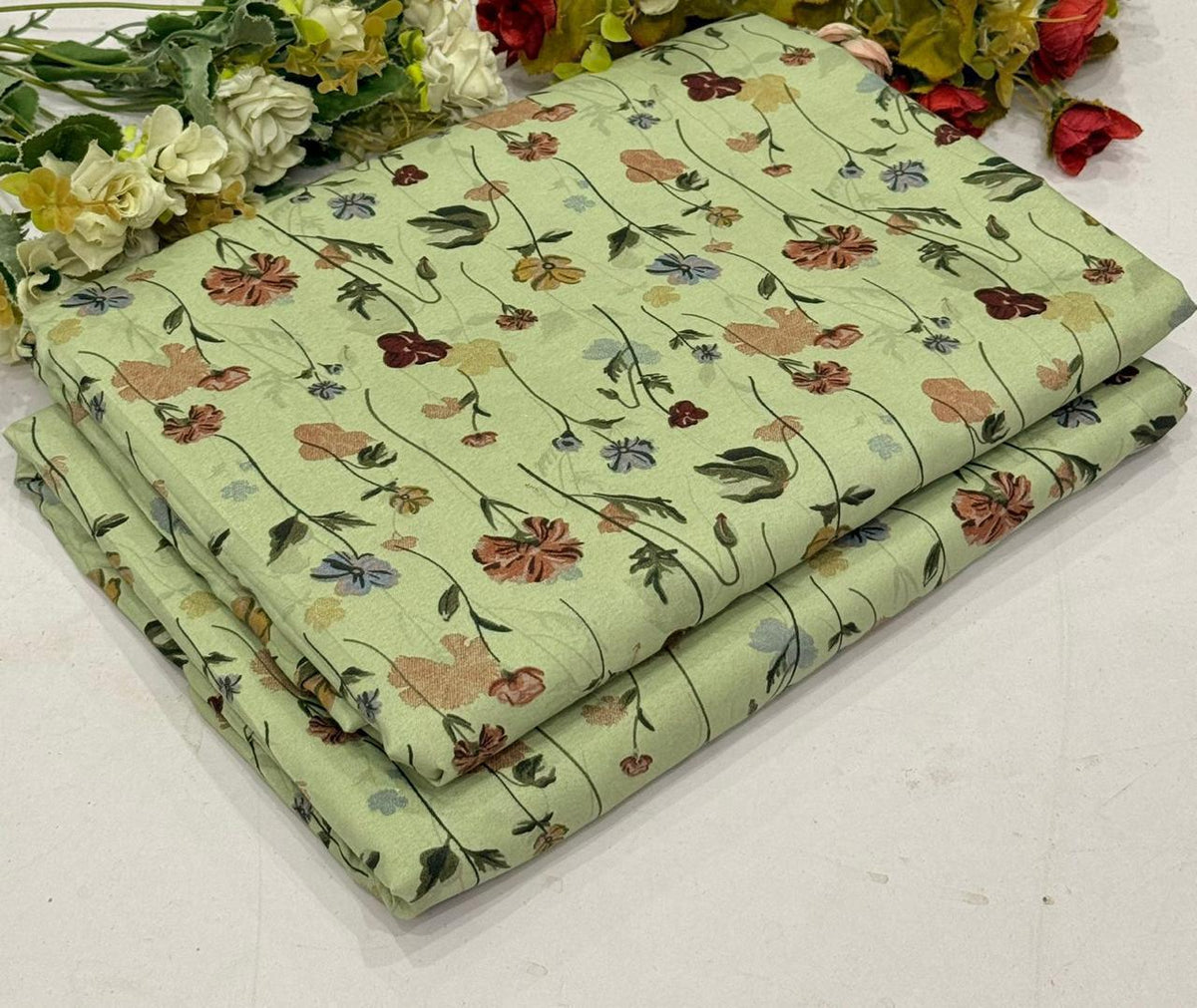 2Pc - Unstitched Printed Cotton