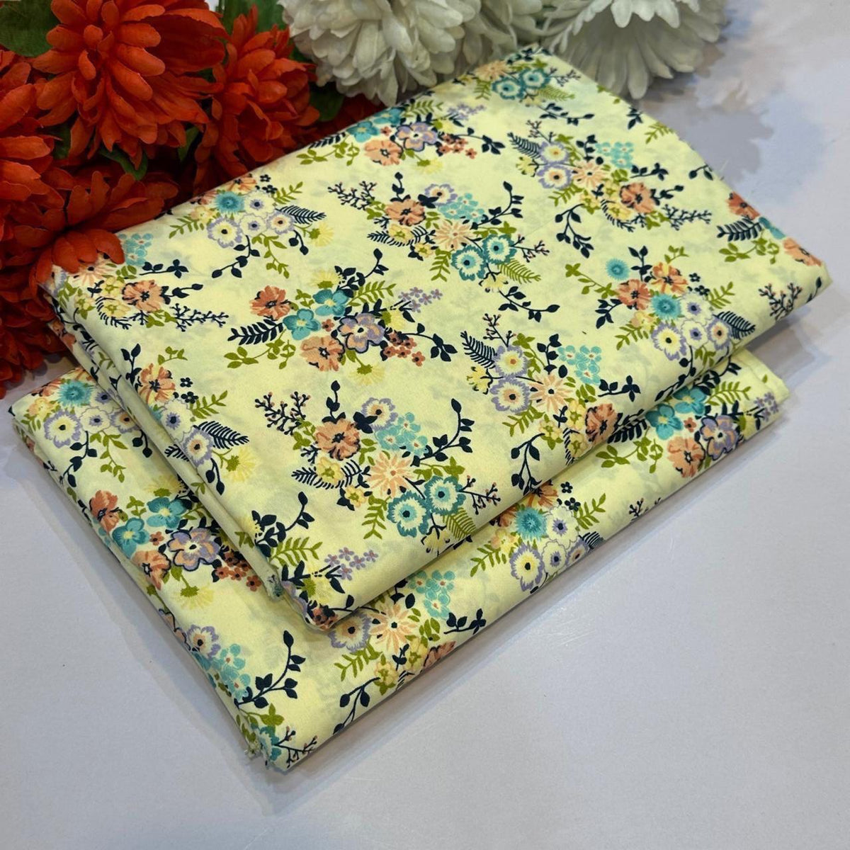2Pc - Unstitched Printed Cotton