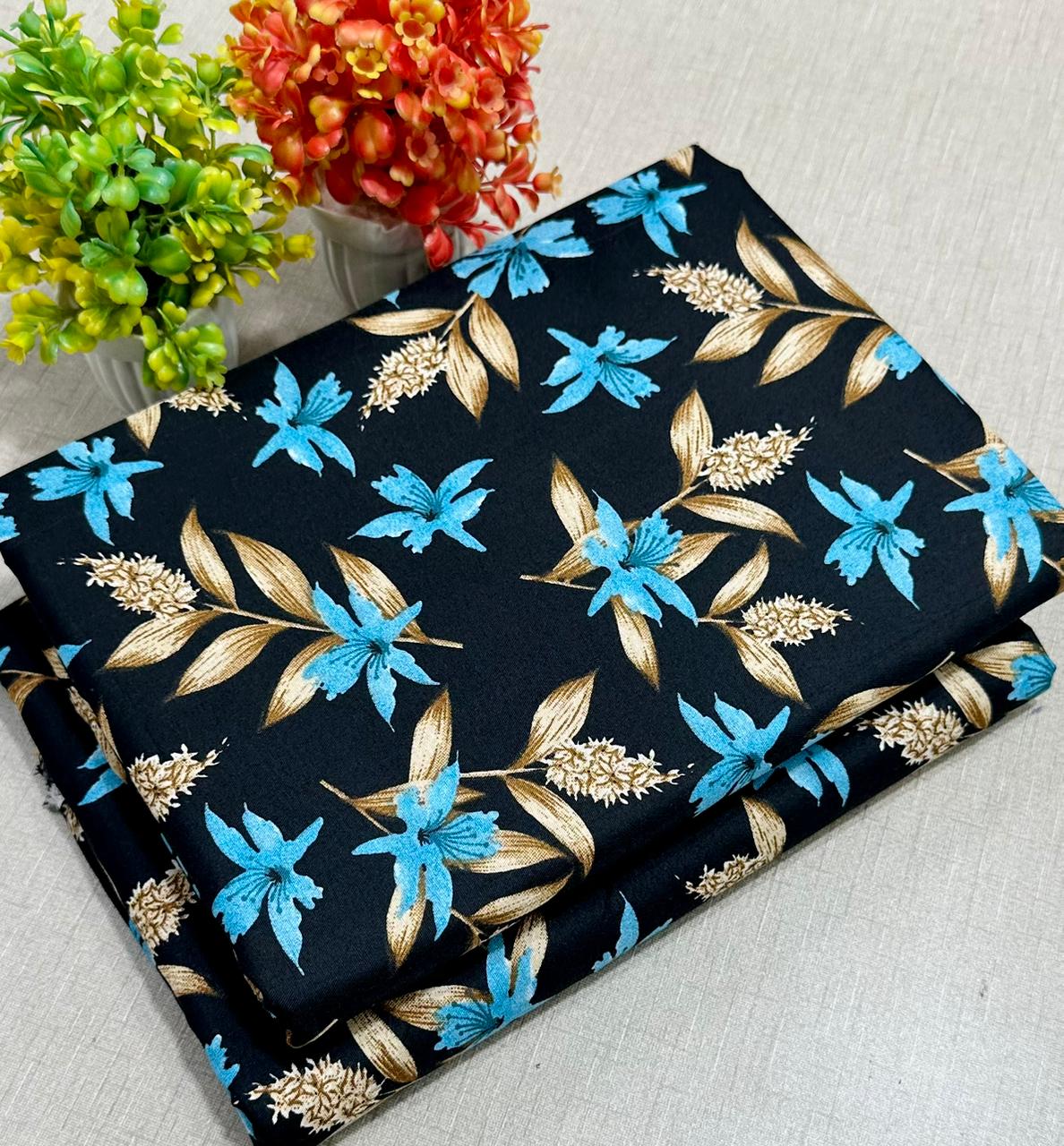 2Pc - Unstitched Printed Cotton