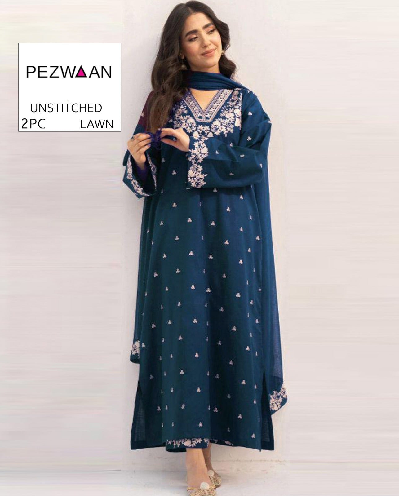 2Pc - Unstitched EMB Lawn