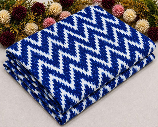 2Pc -  Unstitched Printed Cambric Cotton