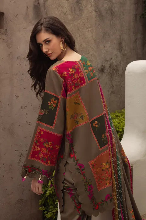 3Pc -  Unstitched Printed Lawn
