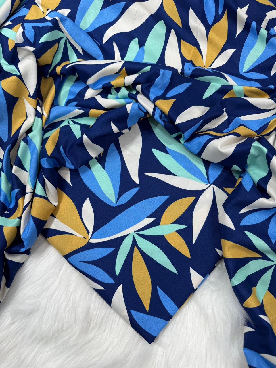 2Pc -  Unstitched Printed Cambric Cotton