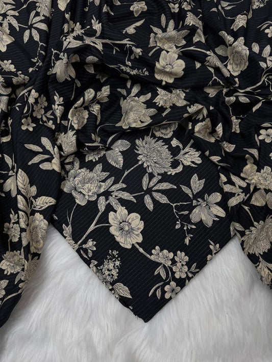 2Pc -  Unstitched Printed Cambric Cotton