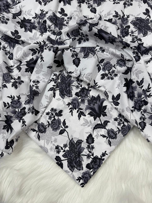 2Pc -  Unstitched Printed Cambric Cotton