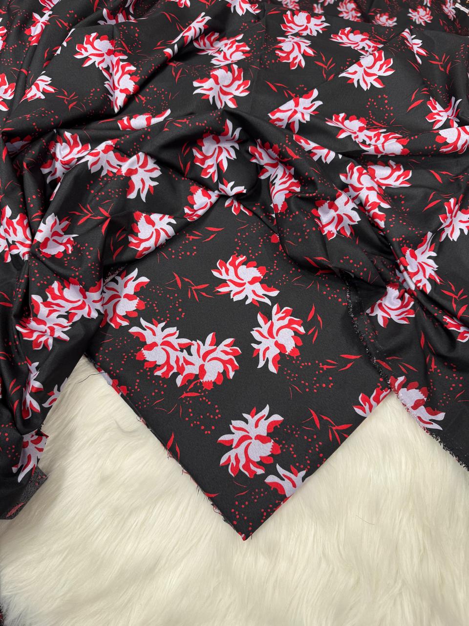 2Pc -  Unstitched Printed Cambric Cotton