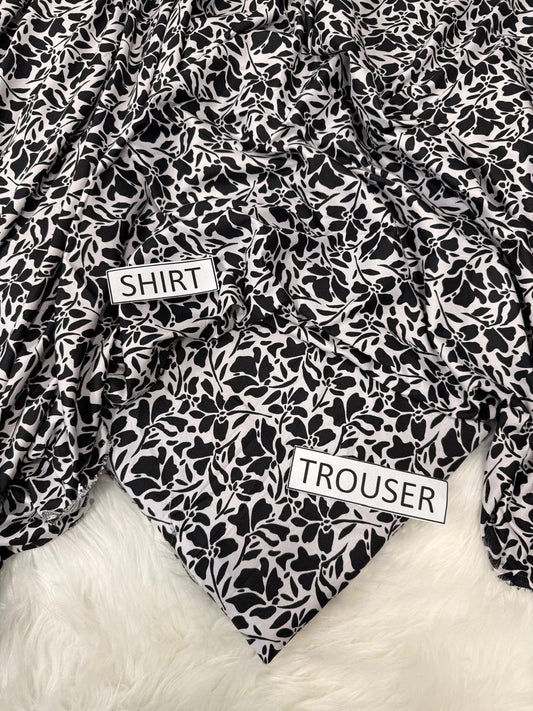 2Pc -  Unstitched Printed Cambric Cotton