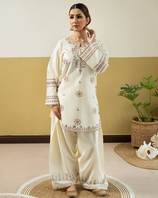 2Pc -  Unstitched EMB Lawn