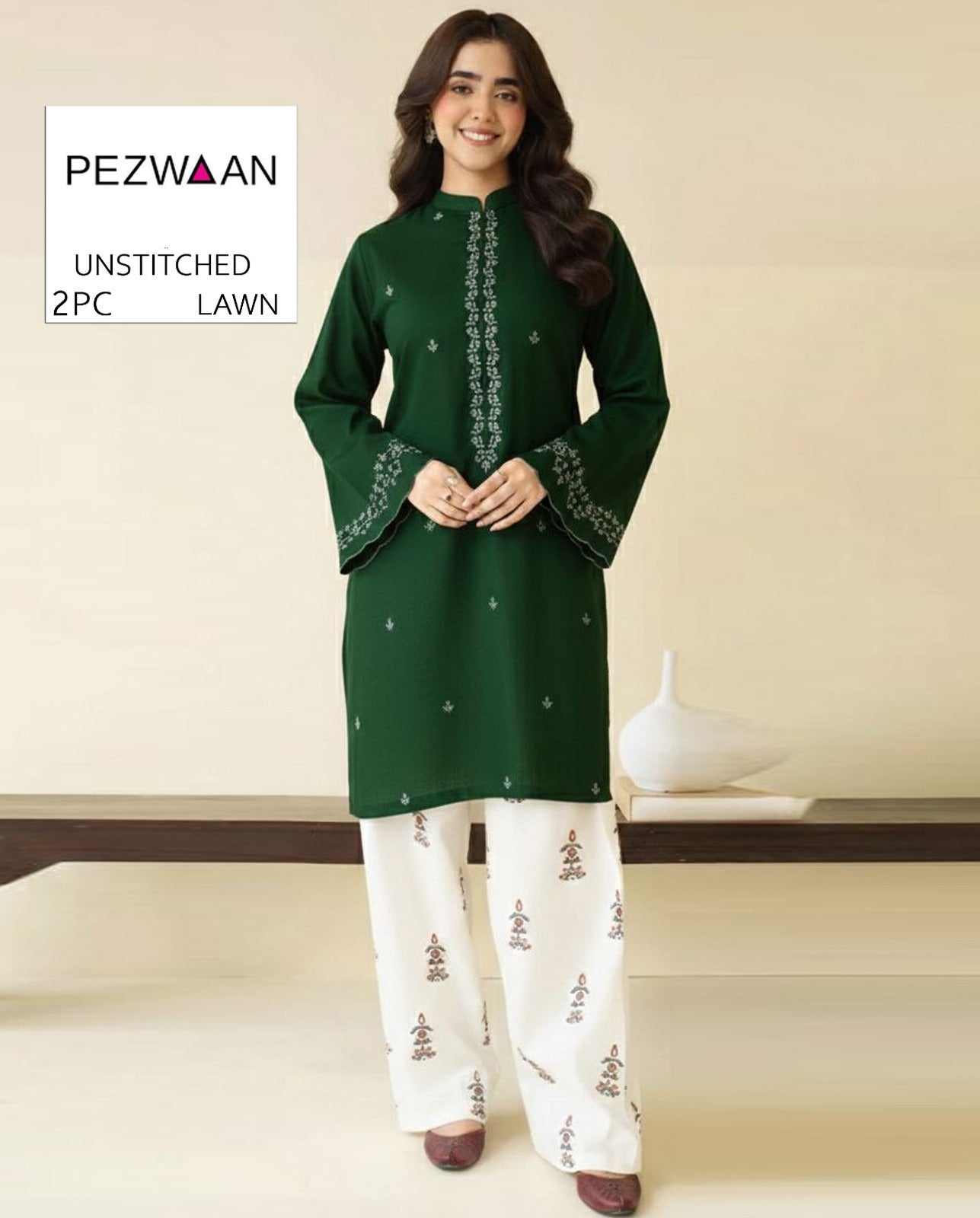 2Pc -  Unstitched EMB Lawn