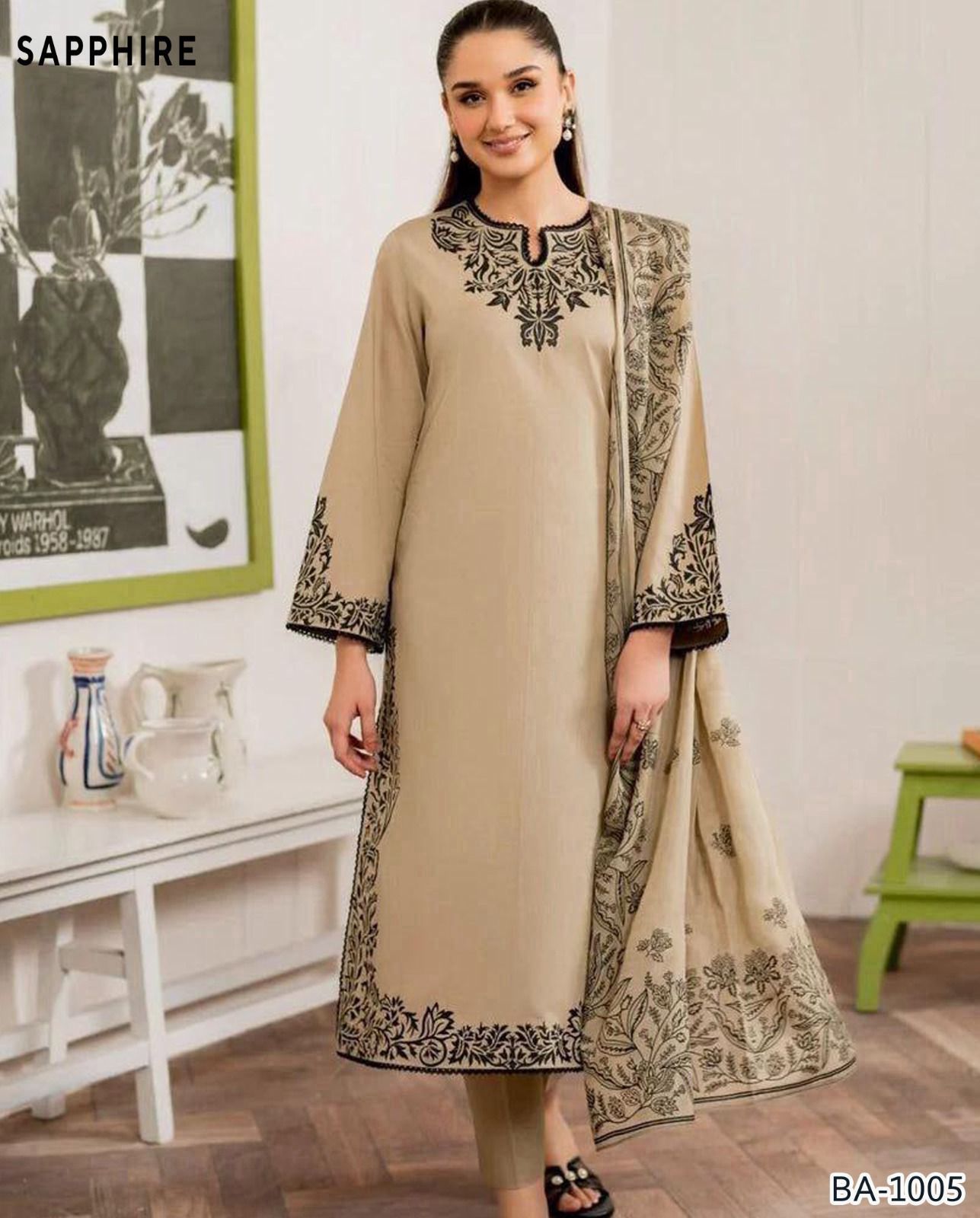 2Pc -  Unstitched EMB Lawn