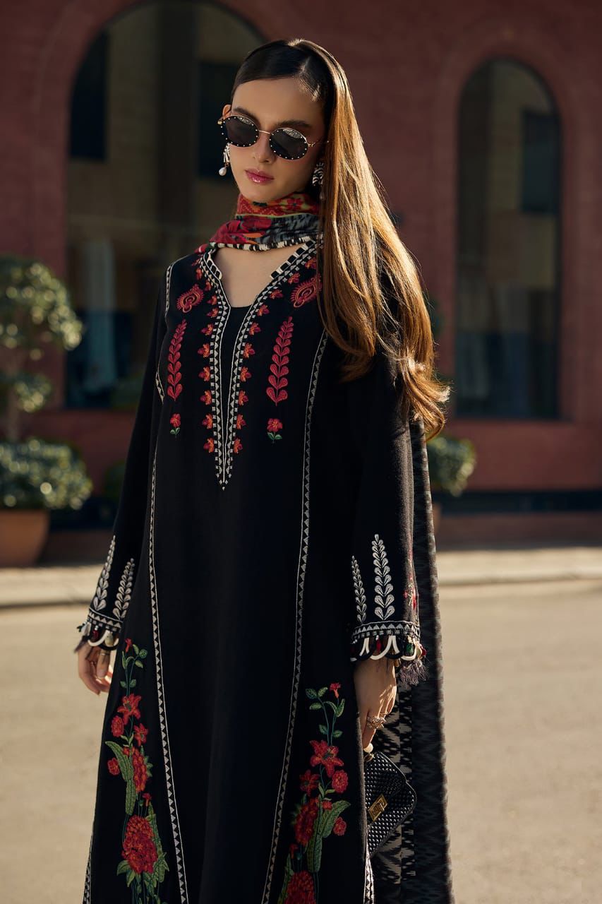 3Pc -  Unstitched EMB Lawn