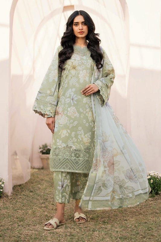 3Pc -  Unstitched EMB Lawn