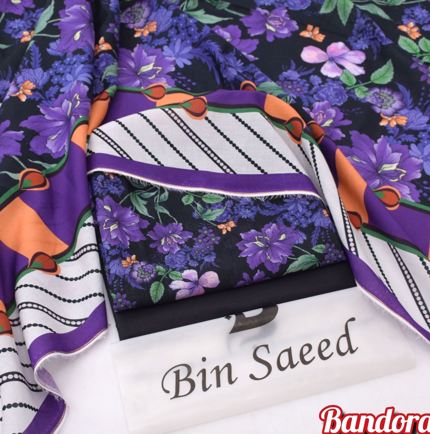 3Pc -  Unstitched Printed Lawn