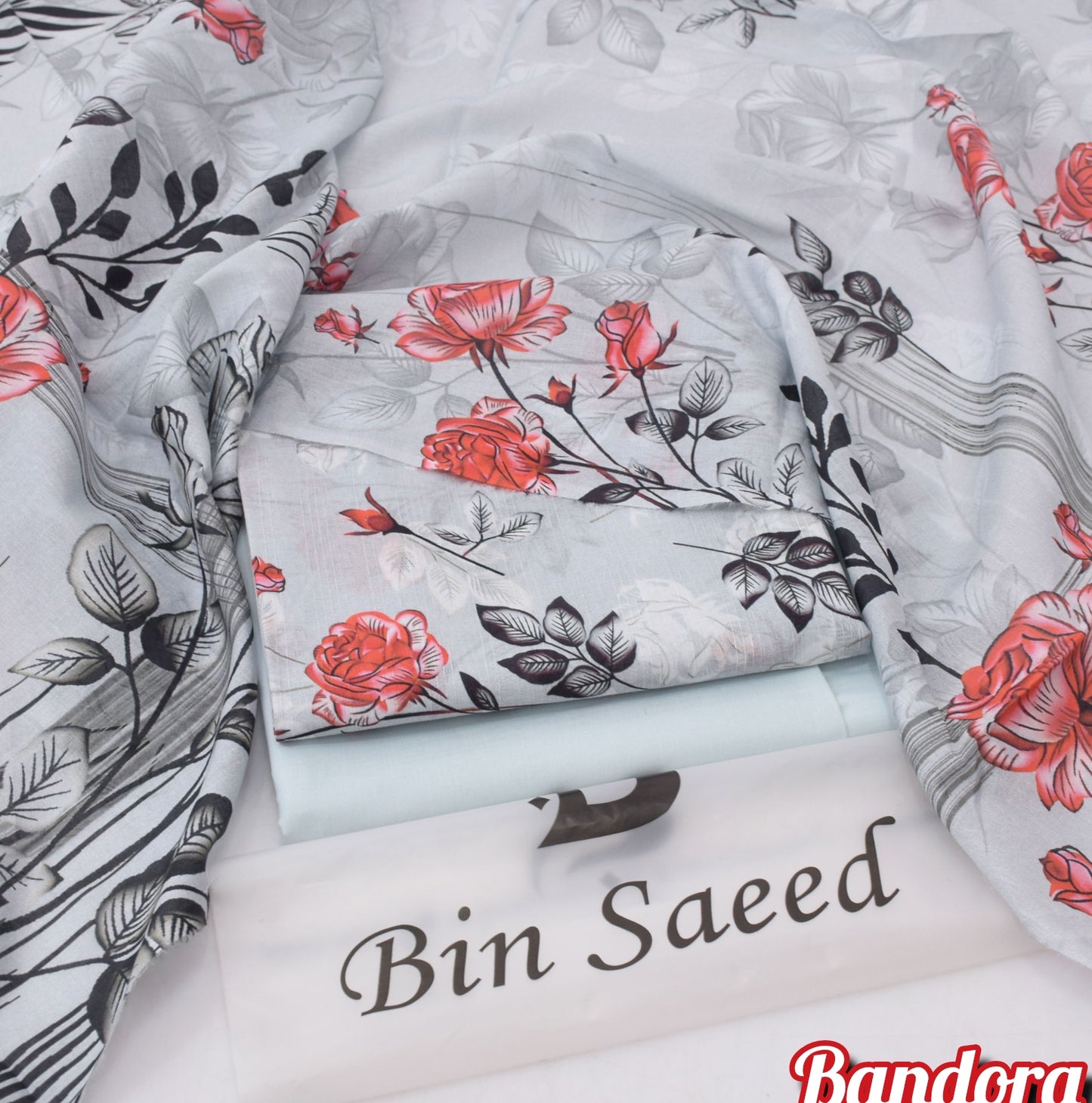 3Pc -  Unstitched Printed Lawn