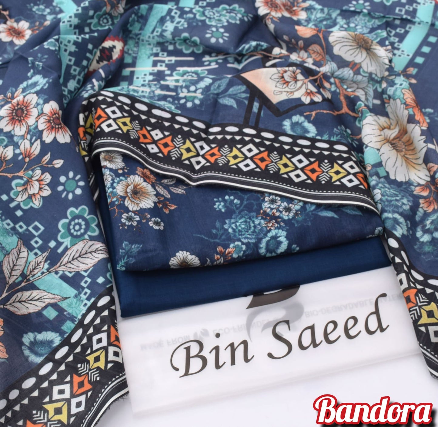 3Pc -  Unstitched Printed Lawn