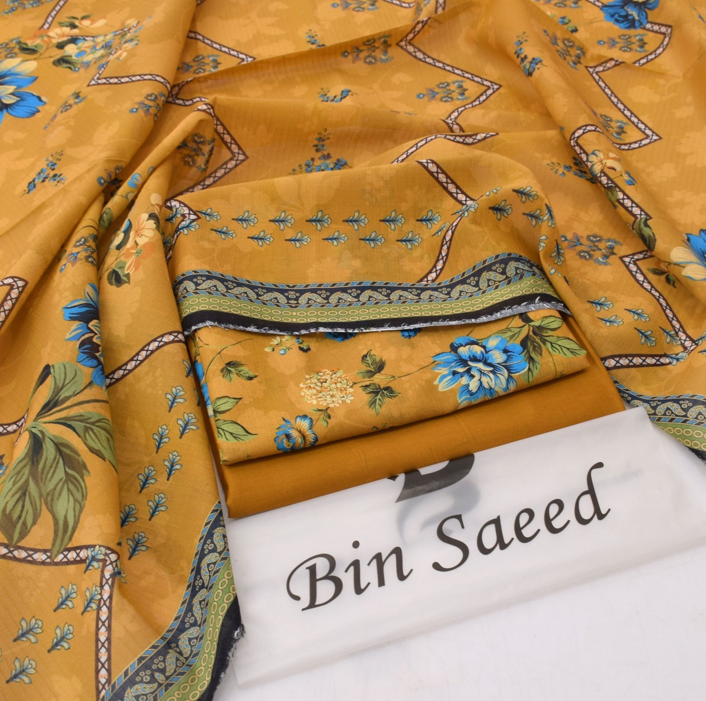 3Pc -  Unstitched Printed Lawn