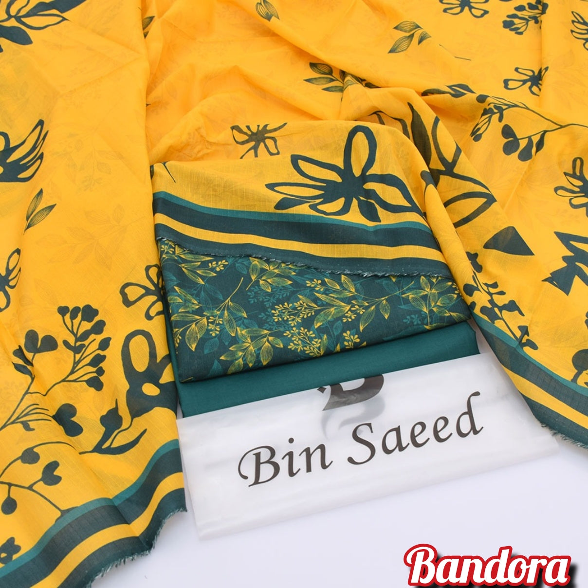 3Pc -  Unstitched Printed Lawn