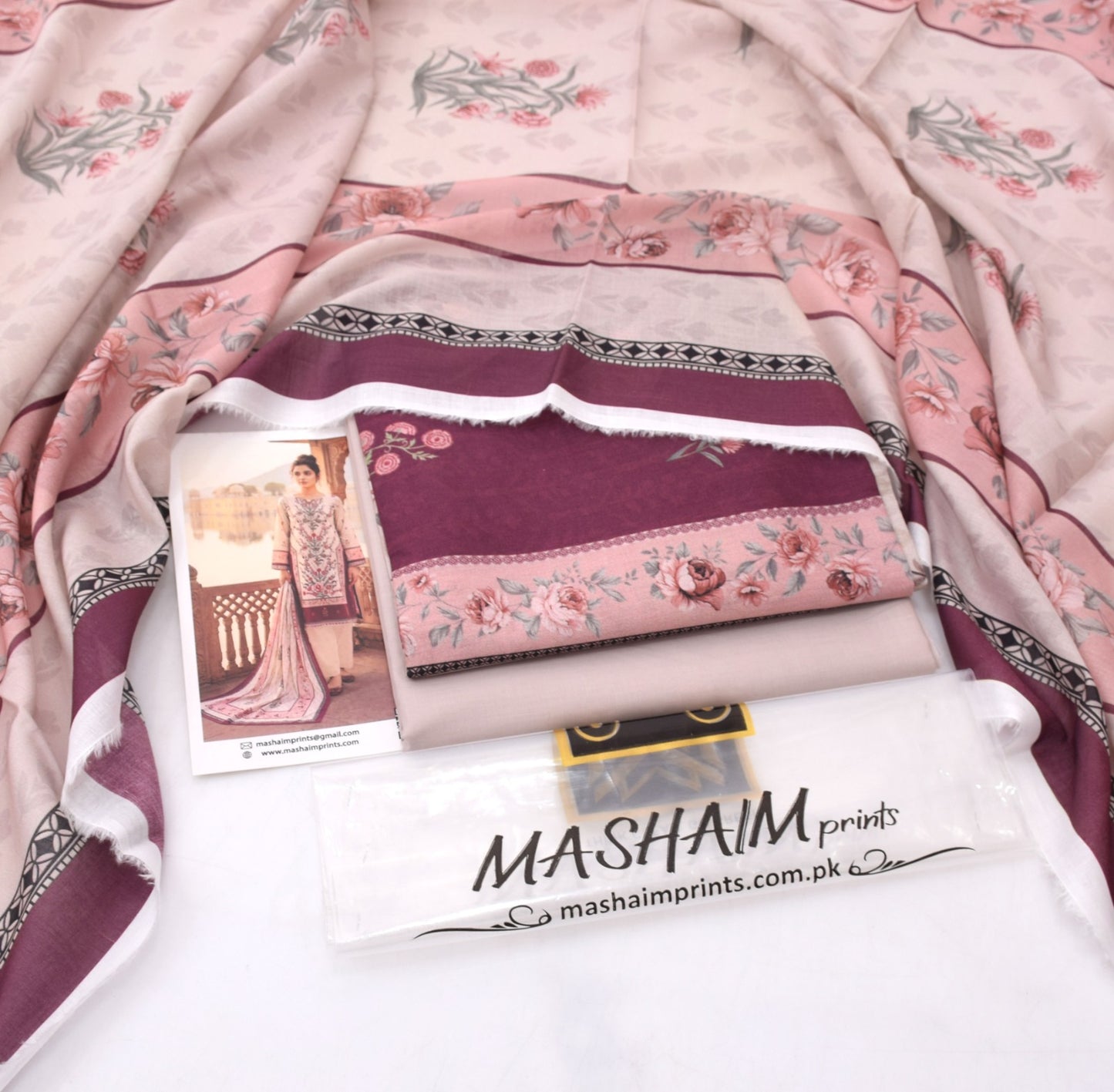 3Pc -  Unstitched Printed Lawn